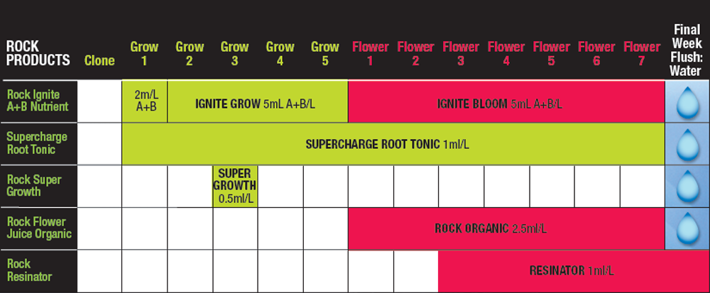 Rock Grow Chart